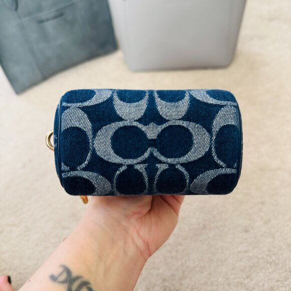 Coach Mini Denim Rowan bag charm, NWT and never used - Picture 4 of 5